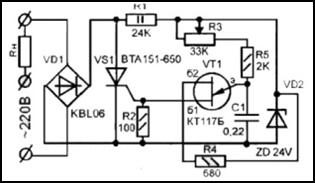 �ramk�ri tirisztor teljes�tm�nyszab�lyoz�